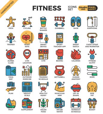 Fitness Egzersiz simgeler