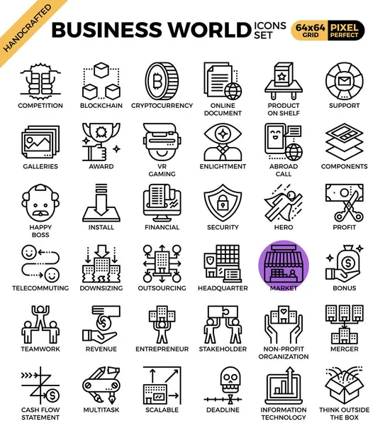 Ícones do mundo dos negócios —  Vetores de Stock