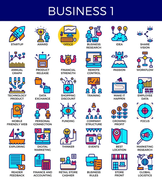 Business essential icons — Stock Vector