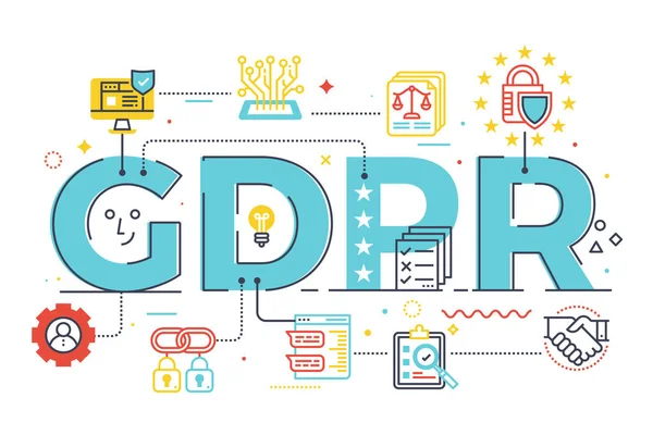 Gdpr (一般的なデータ保護規制) — ストックベクタ