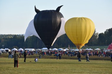 Şafakta 2016 Adirondack sıcak hava balon Festivali açılışında balon