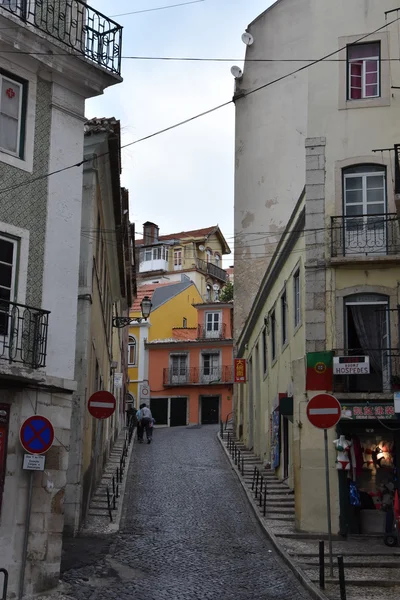 Lisbon Portugal Aug Street Lisbon Evening Portugal Seen August 2016 — 图库照片