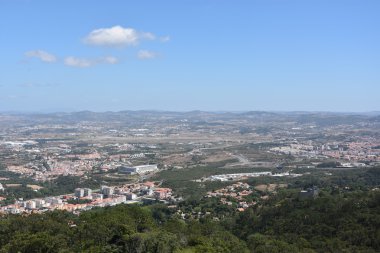 Portekiz, Sintra 'daki Pena Sarayı' ndan görüntü