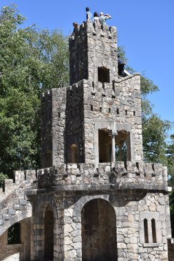 SINTRA, PORTUGAL - 20 AUG: Sintra, Portekiz 'de Quinta da Regaleira, 20 Ağustos 2016' da görüldüğü gibi.