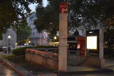 LISBON, PORTUGAL - 20 AUG: Liberdida Bulvarı, Lizbon, Portekiz, 20 Ağustos 2016.