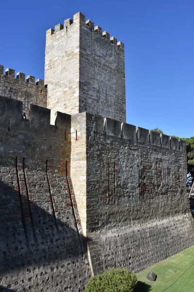 Lisbon Portugal Aug Sao Jorge Castle George Castle Visitors Old — Stock Photo, Image