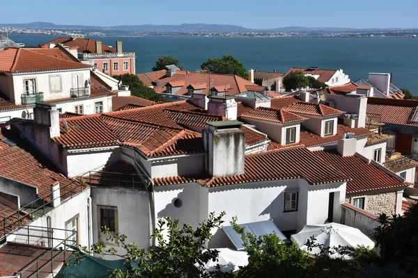 Görünüm (from St George Castle) Lizbon Portekiz — Stok fotoğraf