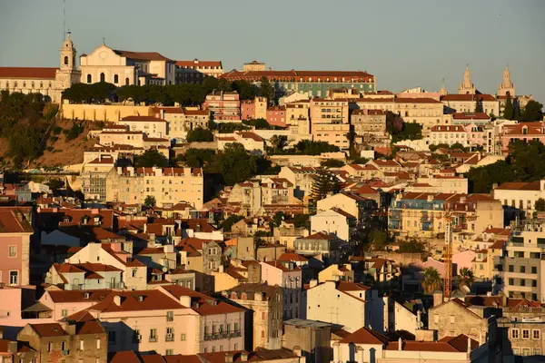 View of Lisbon (from Bairro Alto) in Portugal — Stock Photo, Image