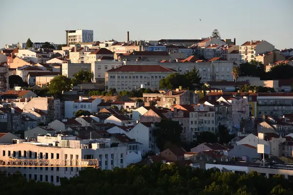View of Lisbon (from Bairro Alto) in Portugal — Stock Photo, Image