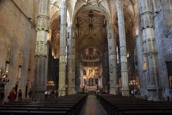 De kapel van Jeronimos klooster in Belem in Lissabon, Portugal — Stockfoto