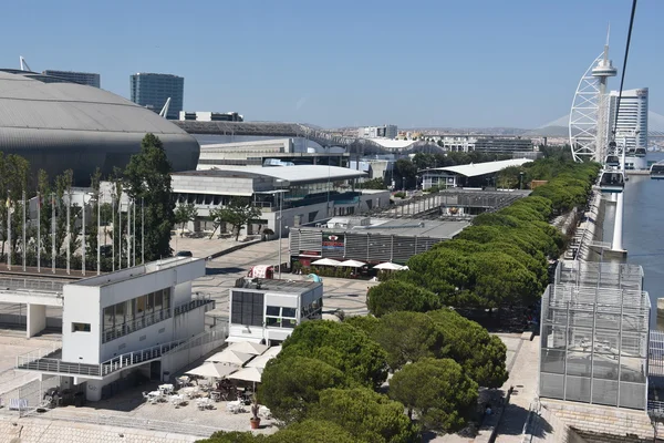 Telecabine Lisboa no Parque das Nacoes em Lisboa, Portugal — Fotografia de Stock