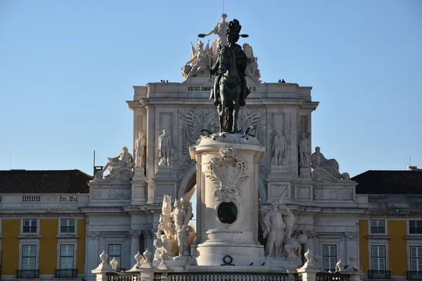 Statue du roi José Ier à Praca do Comercio à Lisbonne, Portugal — Photo