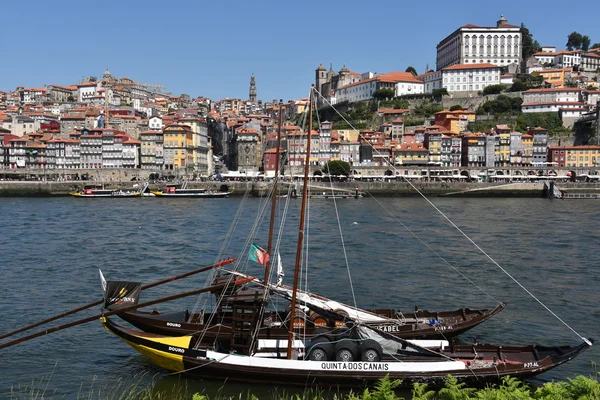 Porto Portugal Ago Vista Lisboa Desde Vila Nova Gaia Oporto — Foto de Stock