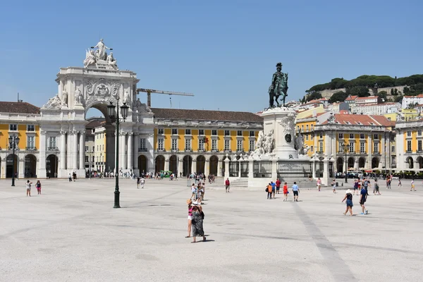 Praca do Comercio Lisszabonban, Portugáliában — Stock Fotó