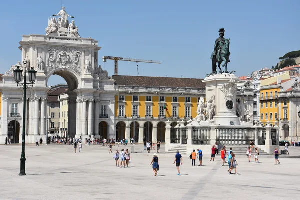 Praca do Comercio Lisszabonban, Portugáliában — Stock Fotó