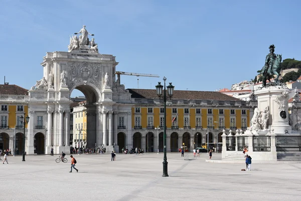 Praca do Comercio Lisszabonban, Portugáliában — Stock Fotó