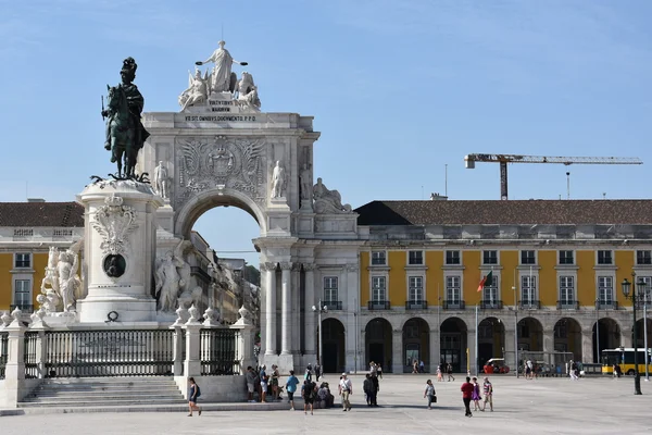 Praca do Comercio Lisszabonban, Portugáliában — Stock Fotó