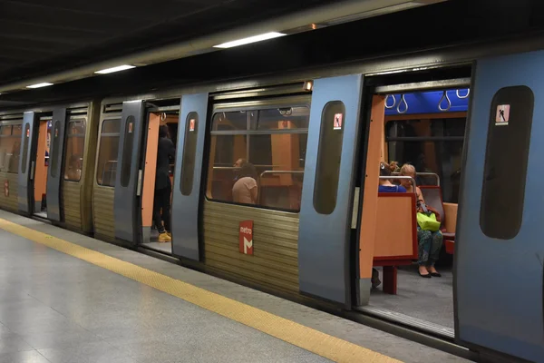 Lisboa Portugal Ago Estación Metro Lisobn Portugal Visto Desde Ago — Foto de Stock