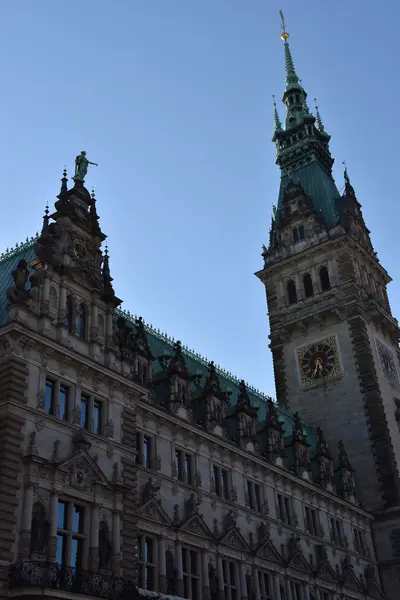 Hamburg Rathaus (ratusz czy Ratusz) w Niemczech — Zdjęcie stockowe