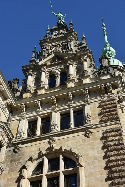 Hamburg Rathaus (ratusz czy Ratusz) w Niemczech — Zdjęcie stockowe