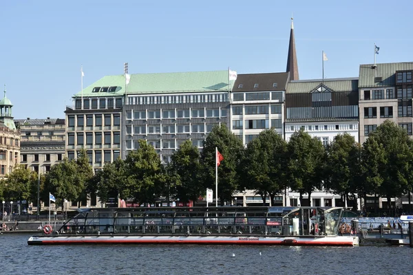 Alstermeer in Hamburg, Duitsland — Stockfoto