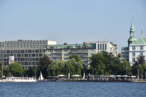 Lago Alster ad Amburgo, Germania — Foto Stock