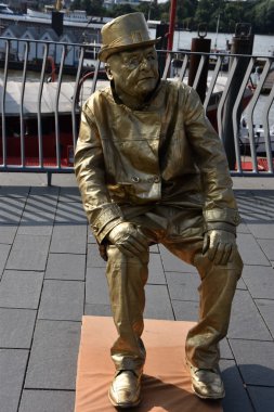 HAMBURG, ALMANY - 27 AUG: Hamburg, Almanya 'nın Baumwall bölgesi, 27 Ağustos 2016.