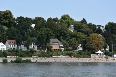 Almanya Hamburg liman çevresinde evler