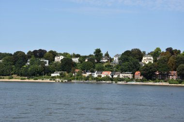 Almanya Hamburg liman çevresinde evler