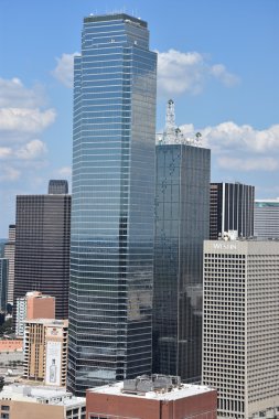 Dallas, Teksas'ın havadan görünümü