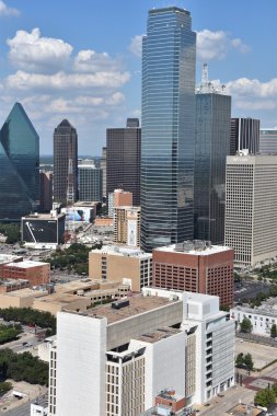 Dallas, Teksas'ın havadan görünümü