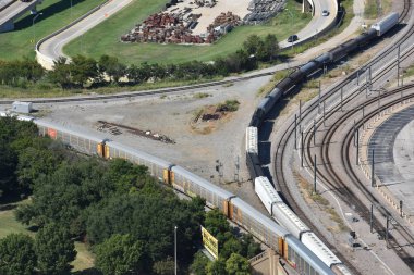 Dallas, Teksas'ın havadan görünümü