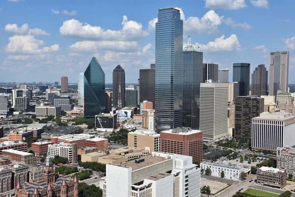 Dallas, Teksas'ın havadan görünümü