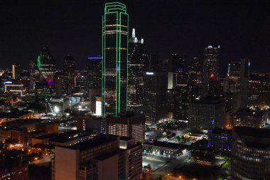 Dallas, Teksas'ın havadan görünümü