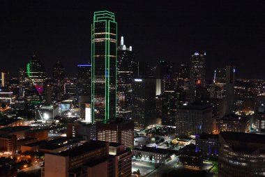 Dallas, Teksas'ın havadan görünümü