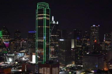 Dallas, Teksas'ın havadan görünümü