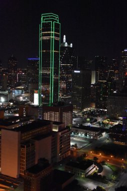 Dallas, Teksas'ın havadan görünümü