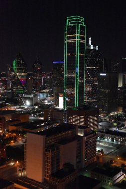 Dallas, Teksas'ın havadan görünümü