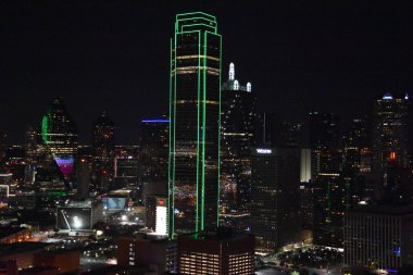 Dallas, Teksas'ın havadan görünümü