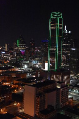 Dallas, Teksas'ın havadan görünümü