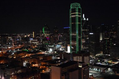 Dallas, Teksas'ın havadan görünümü