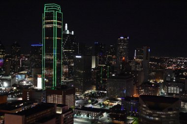 Dallas, Teksas'ın havadan görünümü