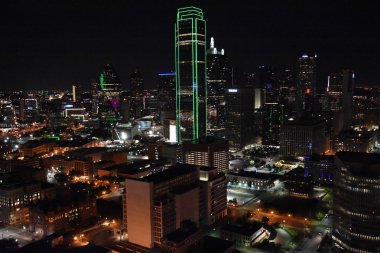 Dallas, Teksas'ın havadan görünümü