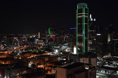 Dallas, Teksas'ın havadan görünümü