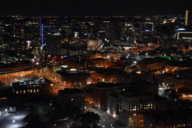 Dallas, Teksas'ın havadan görünümü
