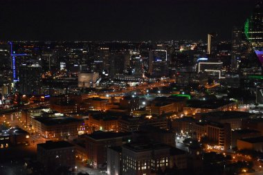 Dallas, Teksas'ın havadan görünümü