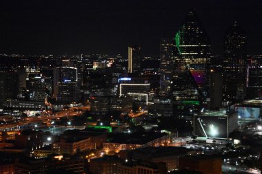 Dallas, Teksas'ın havadan görünümü