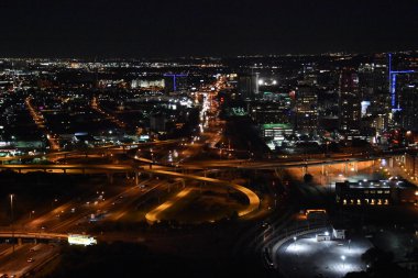 Dallas, Teksas'ın havadan görünümü