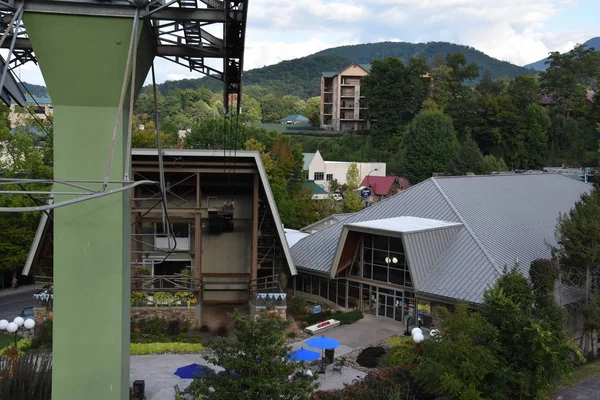 Gatlinburg Oct Tranvía Aéreo Ober Gatlinburg Desde Centro Gatlinburg Tennessee — Foto de Stock