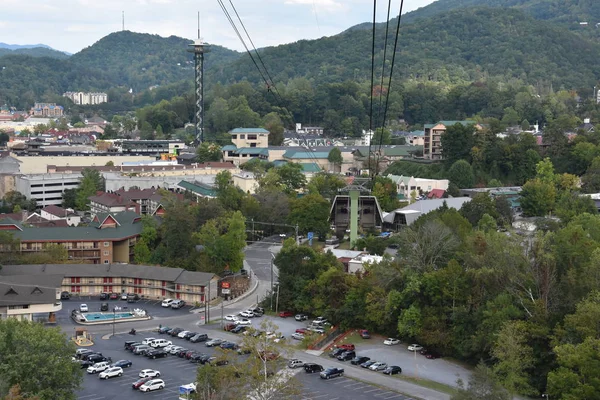 Gatlinburg Oct Tranvía Aéreo Ober Gatlinburg Desde Centro Gatlinburg Tennessee — Foto de Stock